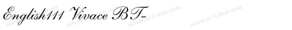 English111 Vivace BT字体转换